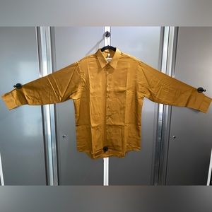 Geoffrey Beene men dress shirt in bronze, 16.5 34/35 long sleeve